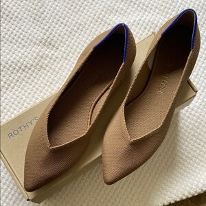 Rothy's Tan Flats Sleek Minimalist Design